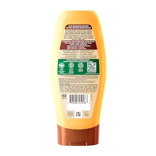 Garnier Whole Blends Sulfate Free Remedy Miracle Nectar 10-in-1 Repairing Leave-In Conditoner for All Hair Types, Honey Treasures, 5 Fl Oz, 2 Count (Packaging May Vary)