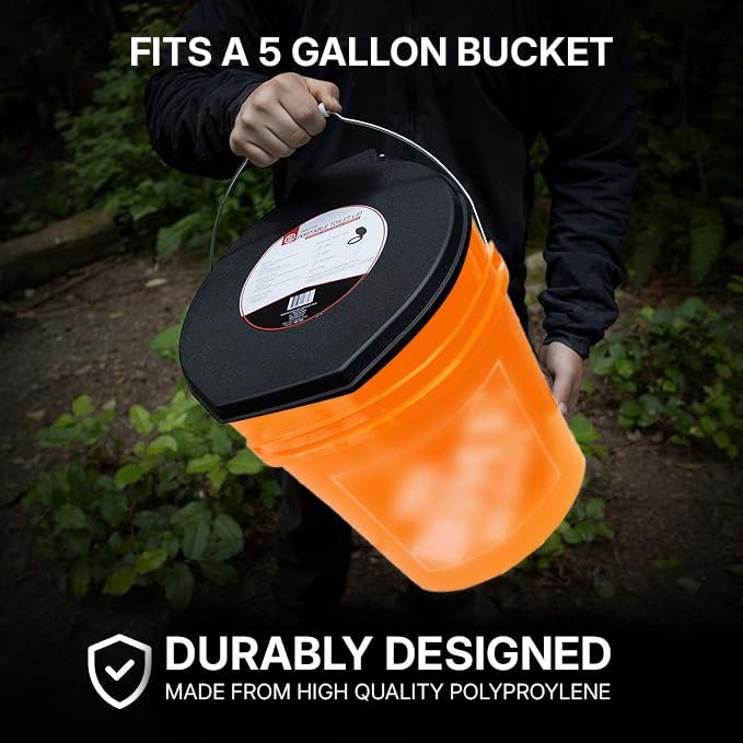 72 Hrs Premium Portable Camping Toilet Seat | With Lid for Camping, Hiking & Emergencies