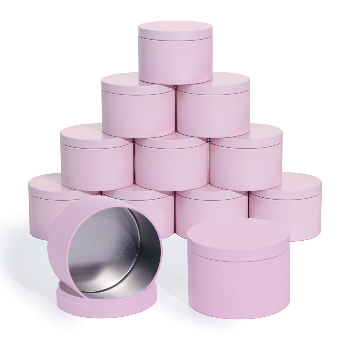 Candle Tins with Lids, 3 Wicks Candle Jars 14oz/420ml Candle Containers 12 Pack Seamless Bulk Candle Containers for Candle Making Supplies Wholesale Empty Candle Jars - Mint