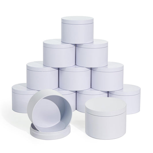 Candle Tins with Lids, 3 Wicks Candle Jars 14oz/420ml Candle Containers 12 Pack Seamless Bulk Candle Containers for Candle Making Supplies Wholesale Empty Candle Jars - Mint