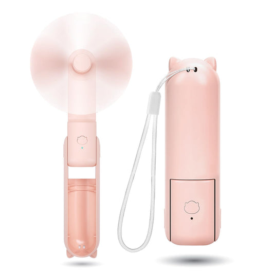 OHLGT Mini Ventilador Portátil: Silencioso, Recargable y Power Bank (9-15h)
