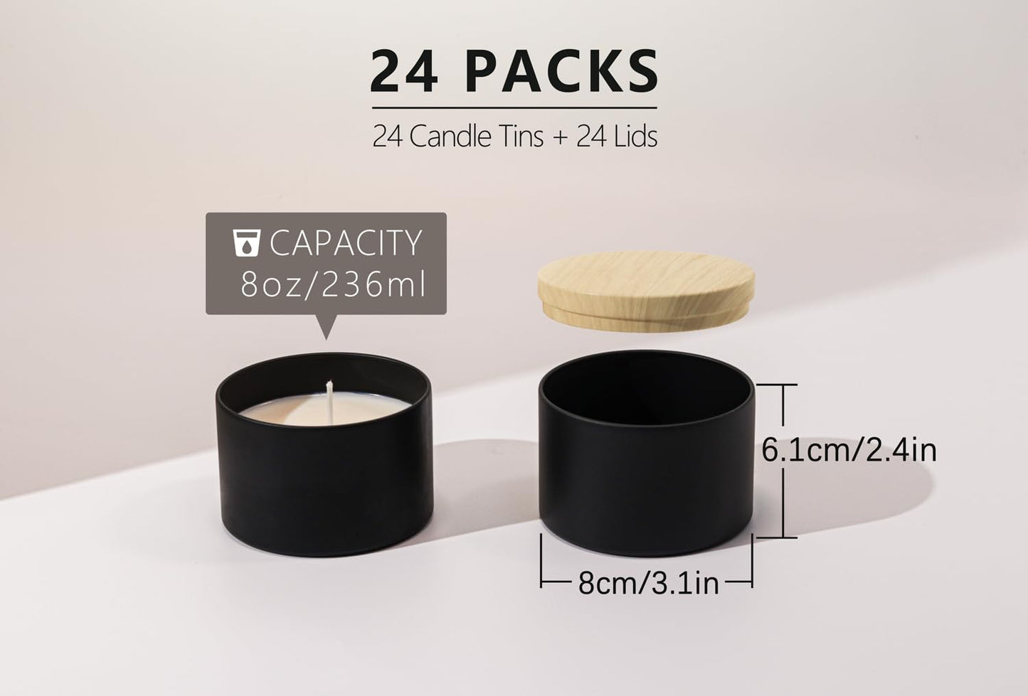 Candle Tins with Lids, 3 Wicks Candle Jars 14oz/420ml Candle Containers 12 Pack Seamless Bulk Candle Containers for Candle Making Supplies Wholesale Empty Candle Jars - Mint