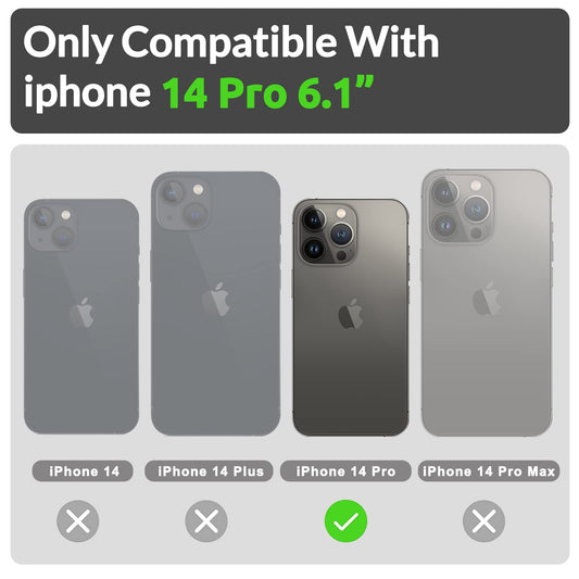 Bio Case for iPhone 14 Pro Case Floral,Made from Plants,100% Biodegradable Cover with Flower Garden Full Body Patterns, Eco-Friendly and Compostable,6.1 Inch,2022 (Pattern-Green Flower)