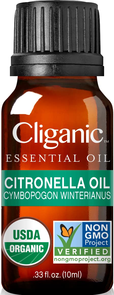 Cliganic Organic Essential Oils Set (Top 5) - 100% Pure Natural - Aromatherapy, Candle Making - Peppermint, Lavender, Eucalyptus, Lemongrass & Orange (Packaging May Vary)