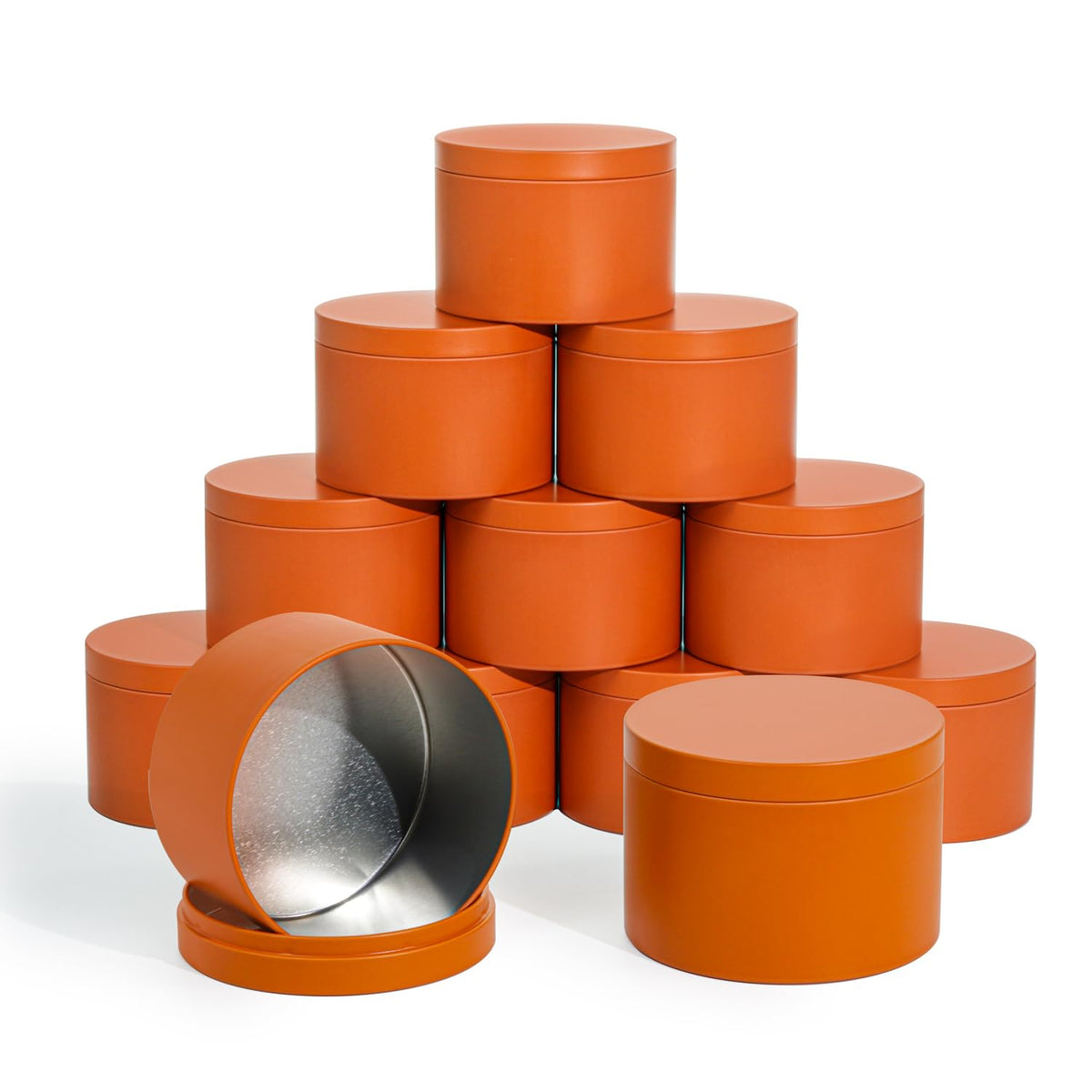 Candle Tins with Lids, 3 Wicks Candle Jars 14oz/420ml Candle Containers 12 Pack Seamless Bulk Candle Containers for Candle Making Supplies Wholesale Empty Candle Jars - Mint