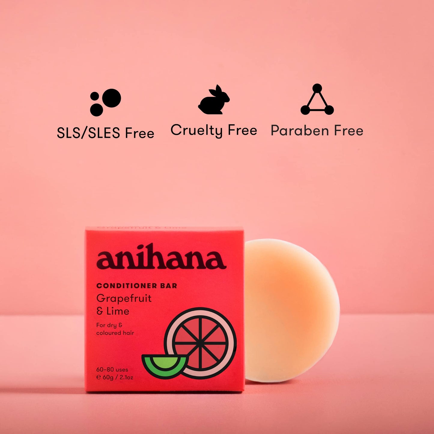 ANIHANA Shampoo Bar for Regular Normal Hair Clean Purifying Natural Healthy Look and Shine Paraben Free Manuka Honey and Almond 2.29 oz