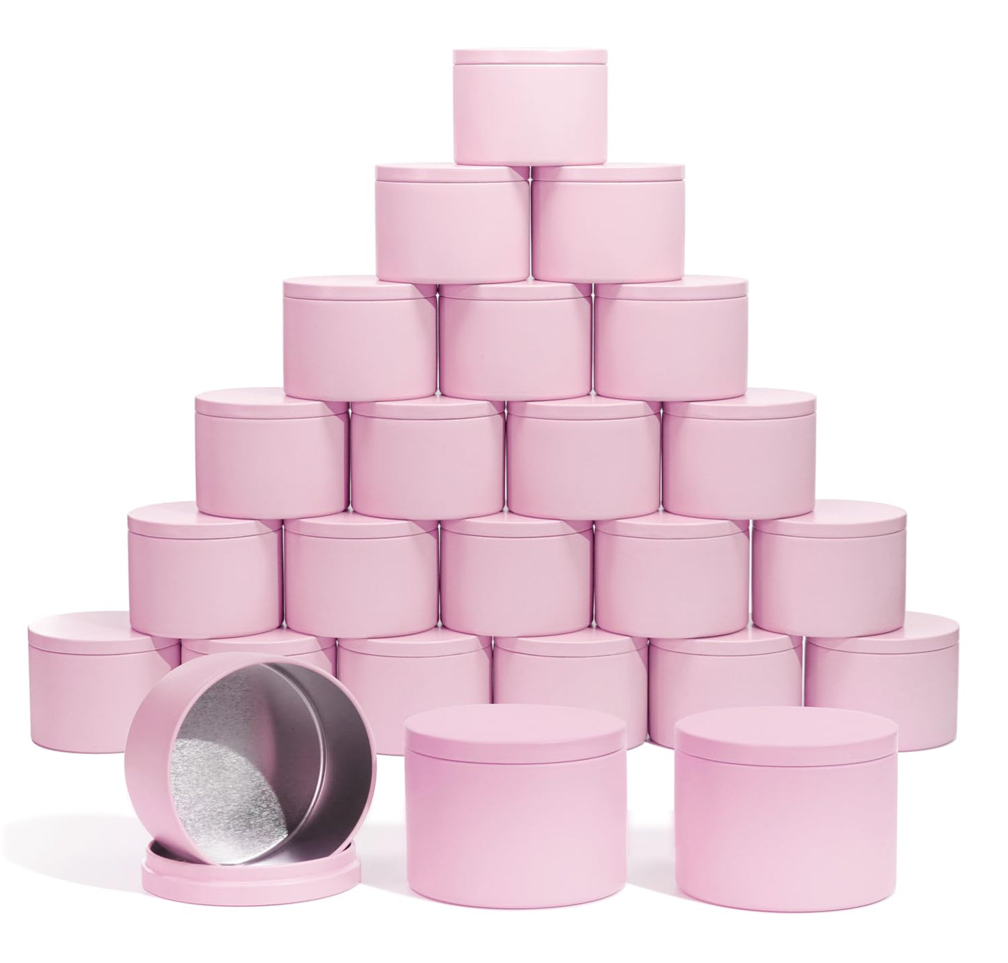 Candle Tins with Lids, 3 Wicks Candle Jars 14oz/420ml Candle Containers 12 Pack Seamless Bulk Candle Containers for Candle Making Supplies Wholesale Empty Candle Jars - Mint