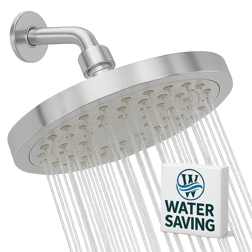 Winthorpe Eco-Friendly Shower Head – High Pressure Rainfall, Water Saving 1.8 GPM, Modern Design & Easy Installation
