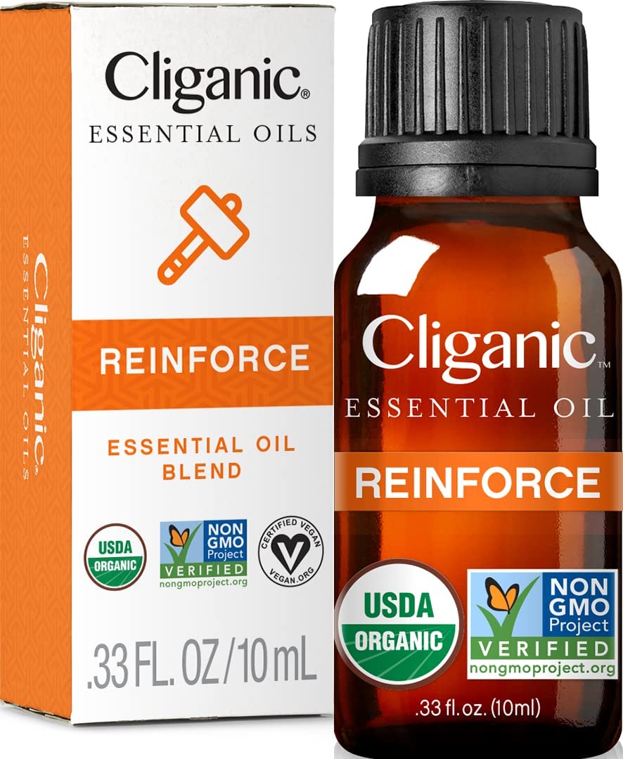 Cliganic Organic Essential Oils Set (Top 5) - 100% Pure Natural - Aromatherapy, Candle Making - Peppermint, Lavender, Eucalyptus, Lemongrass & Orange (Packaging May Vary)