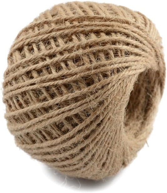 Natural Jute Twine 100 m (328 ft) | 3-Ply Eco Craft & Garden Cord