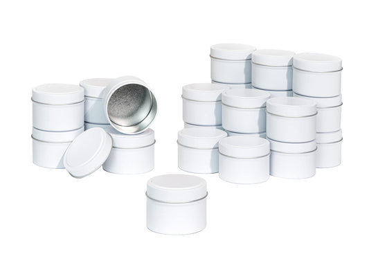 Aroparc Gold Candle Tins 4oz with Lids, 24 Piece Wholesale Candle Containers, Bulk Candle Jars for Candle Making - Gold