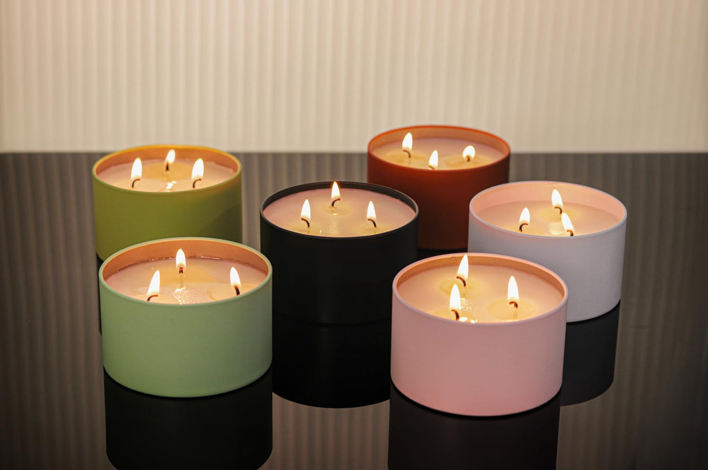 Candle Tins with Lids, 3 Wicks Candle Jars 14oz/420ml Candle Containers 12 Pack Seamless Bulk Candle Containers for Candle Making Supplies Wholesale Empty Candle Jars - Mint
