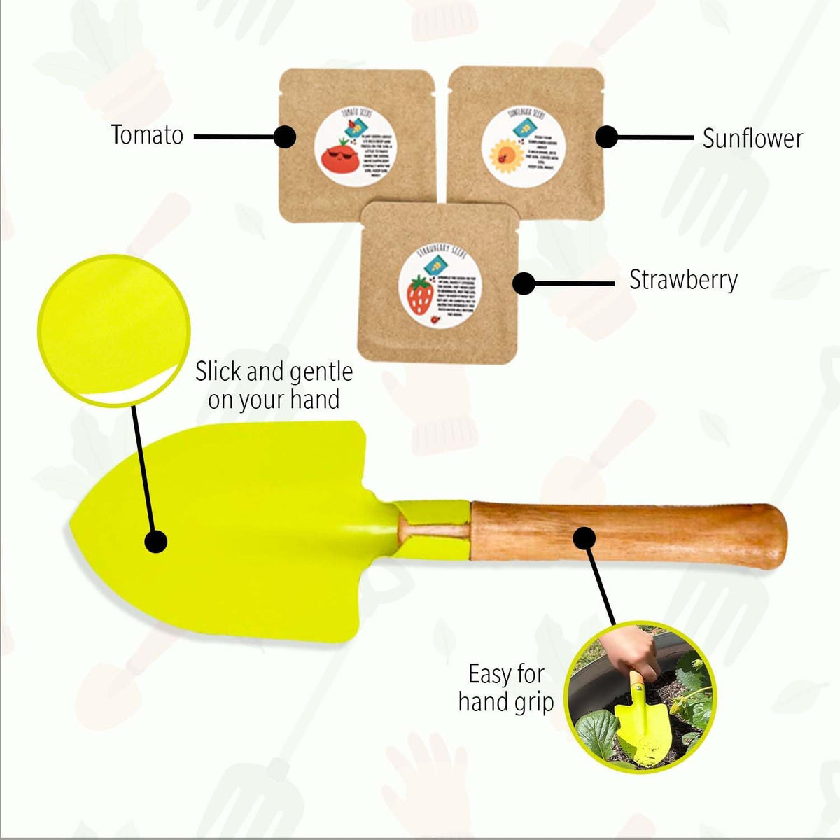 Kids Gardening Set 15-Piece | Tools & Seeds for Little Gardeners, Eco-Educational