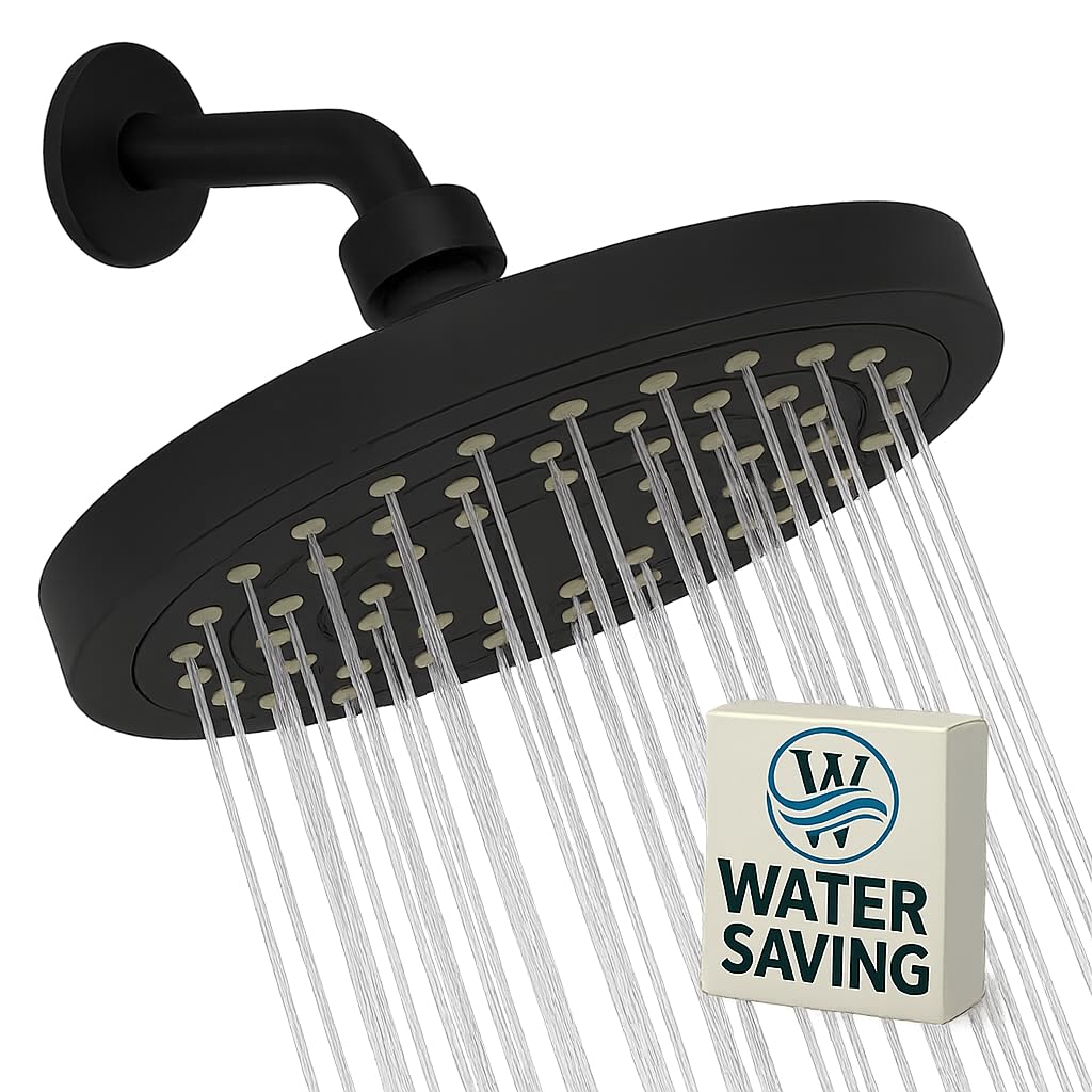 Winthorpe Eco-Friendly Shower Head – High Pressure Rainfall, Water Saving 1.8 GPM, Modern Design & Easy Installation