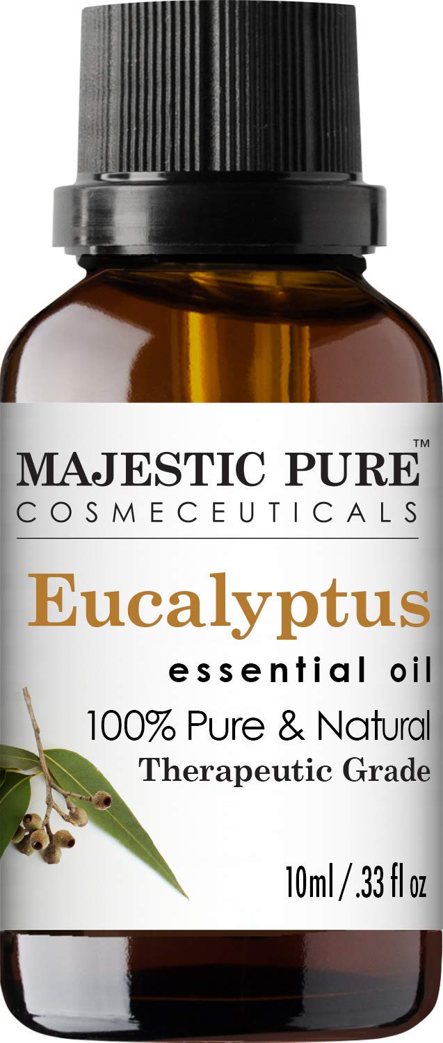 Majestic Pure 100% Pure Essential Oils Set - 6 x 10ml (Peppermint, Lavender, Eucalyptus, Tea Tree, Lemongrass) For Diffusers, Aromatherapy, Candles, Humidifiers