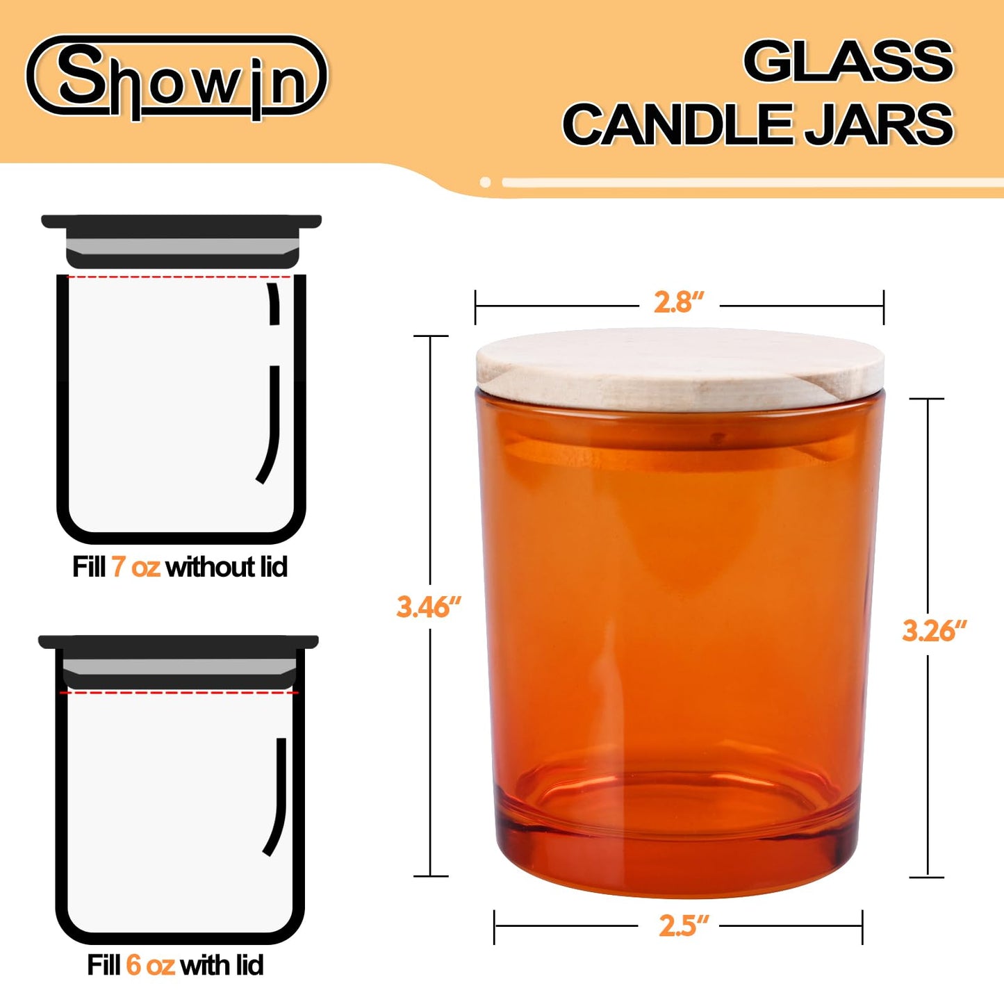 Thick Candle Jars for Making Candles 16 Pcs, 7 OZ Empty Jars with Wood Lids for Candle Making, Sample Container, Frosted White