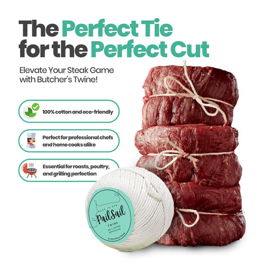 100% Natural Cotton String (2 × 800 ft) 🎋 | Eco Cord for Kitchen, Gardening & Craft Projects