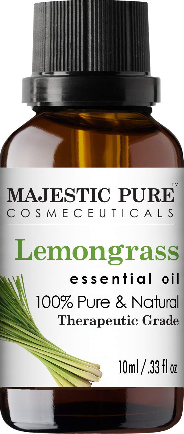 Majestic Pure 100% Pure Essential Oils Set - 6 x 10ml (Peppermint, Lavender, Eucalyptus, Tea Tree, Lemongrass) For Diffusers, Aromatherapy, Candles, Humidifiers