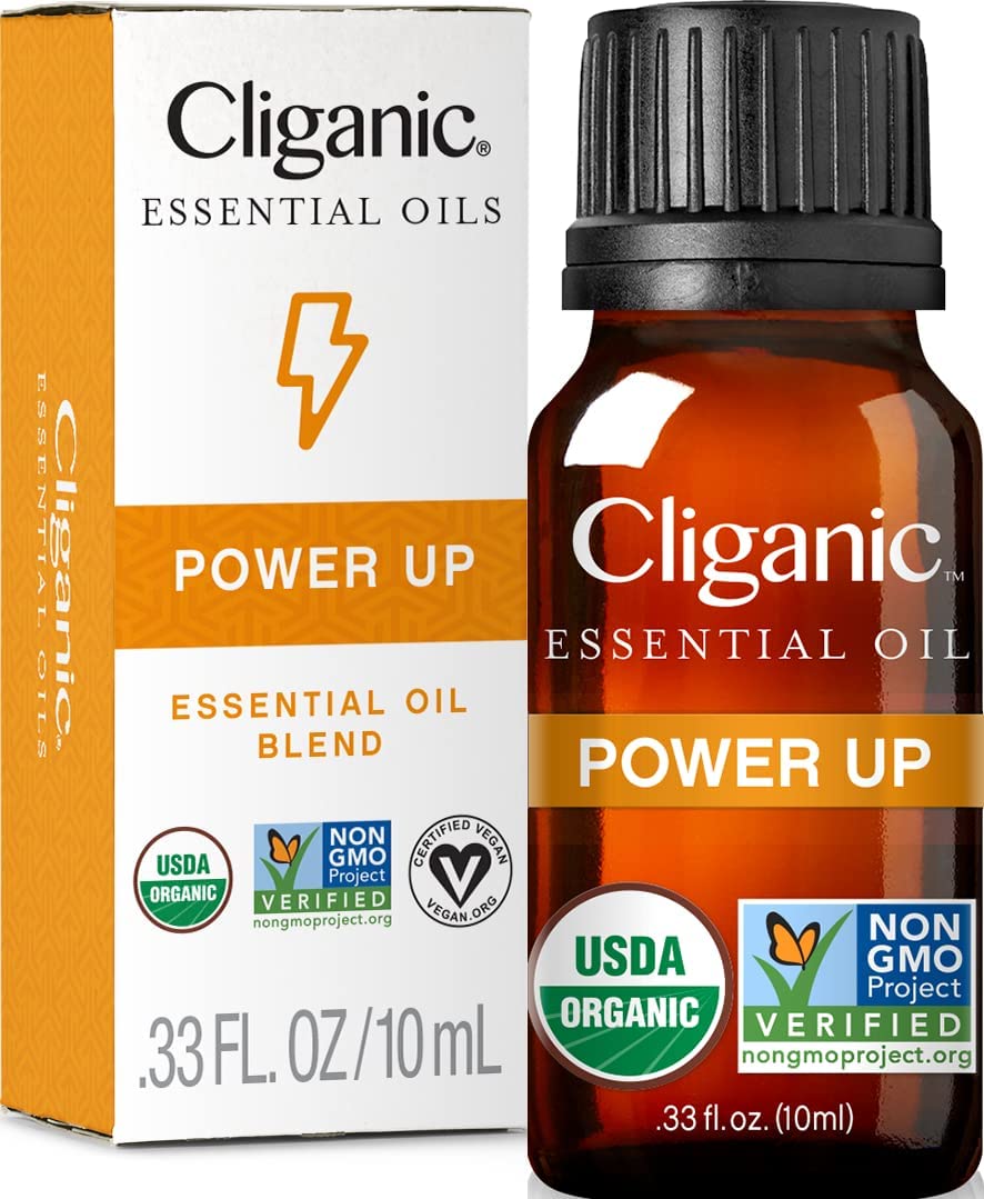 Cliganic Organic Essential Oils Set (Top 5) - 100% Pure Natural - Aromatherapy, Candle Making - Peppermint, Lavender, Eucalyptus, Lemongrass & Orange (Packaging May Vary)