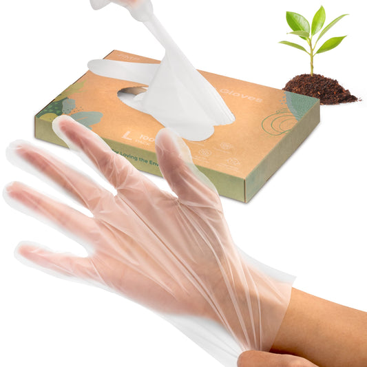 Compostable Food Prep Gloves | Fit Meal Prep Pack 100-2000 for Eco Kitchen & Hygiene