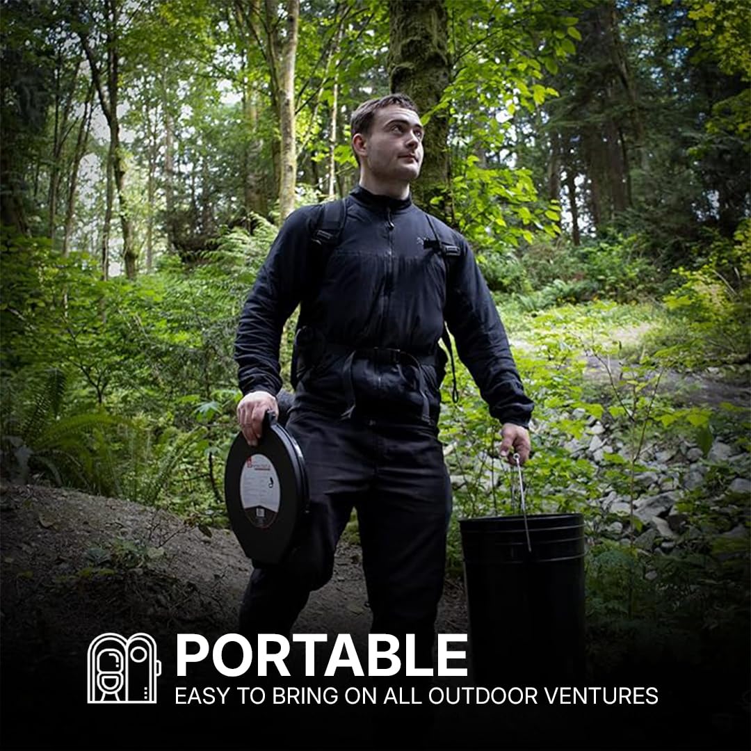 72 Hrs Premium Portable Camping Toilet Seat | With Lid for Camping, Hiking & Emergencies