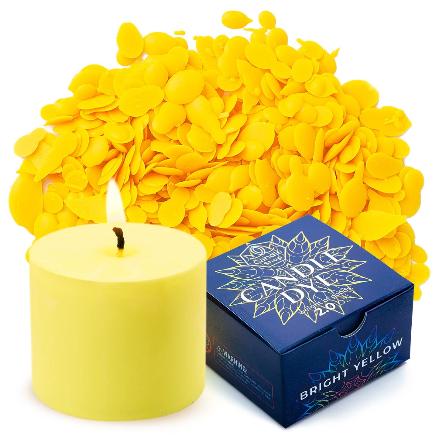 Candle Dyes for Soy Candle Making - Wax Сolor Dye Color Chips for Soy Wax - 16 Popular Colors Wax Dye Flakes