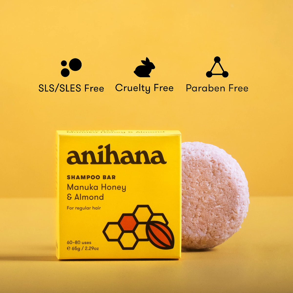 ANIHANA Manuka Honey & Vanilla Conditioner Bar 🌿 | Normal Hair, Natural Shine, Paraben-Free