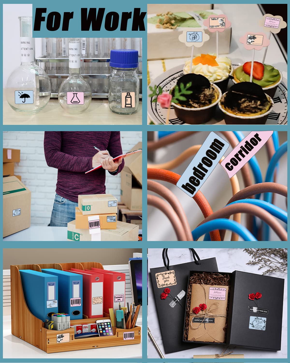 M110 Labels, M110 Thermal Labels for M110 M220 M221 Labels Maker - Pink & Blue & Khaki,1.96“, Thermal Labels Compatible with Phomemo M110 M220 M221 M150 M250 M260 Label Printer -140pcs, 3Rolls, Round