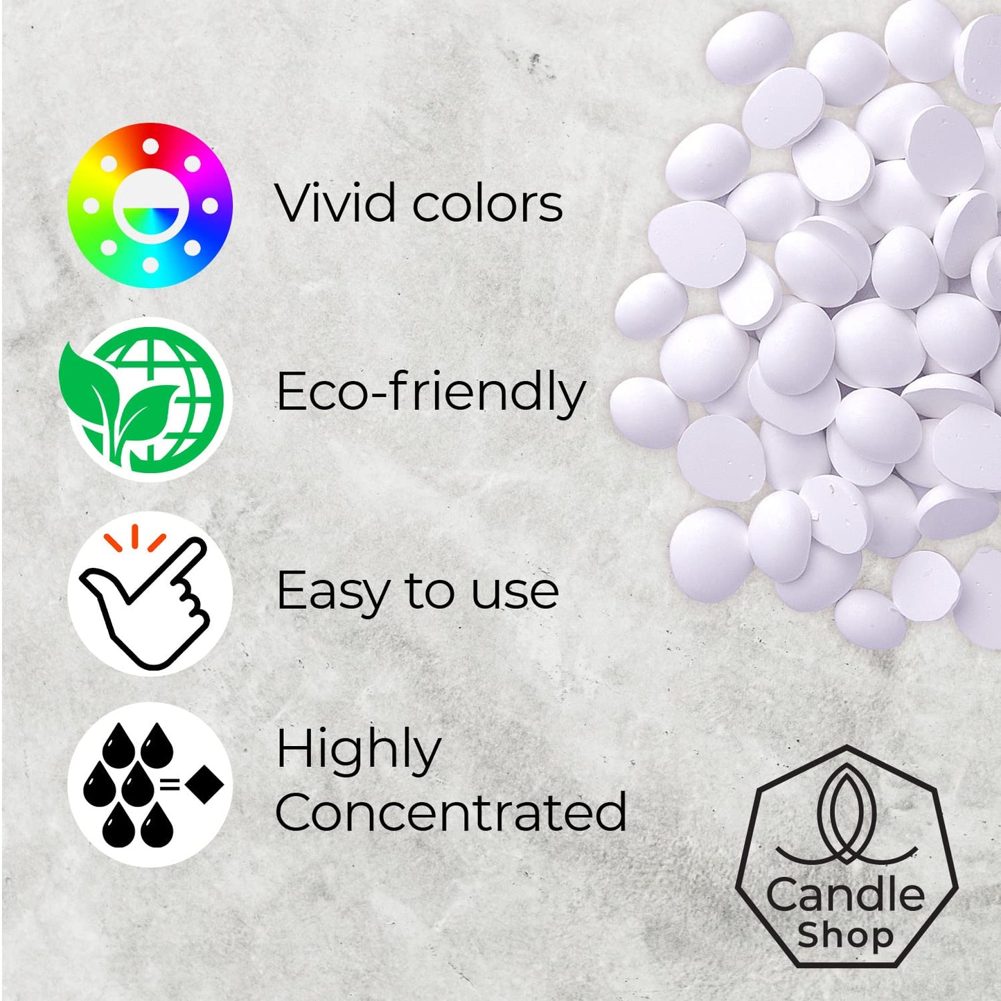 Candle Dyes for Soy Candle Making - Wax Сolor Dye Color Chips for Soy Wax - 16 Popular Colors Wax Dye Flakes