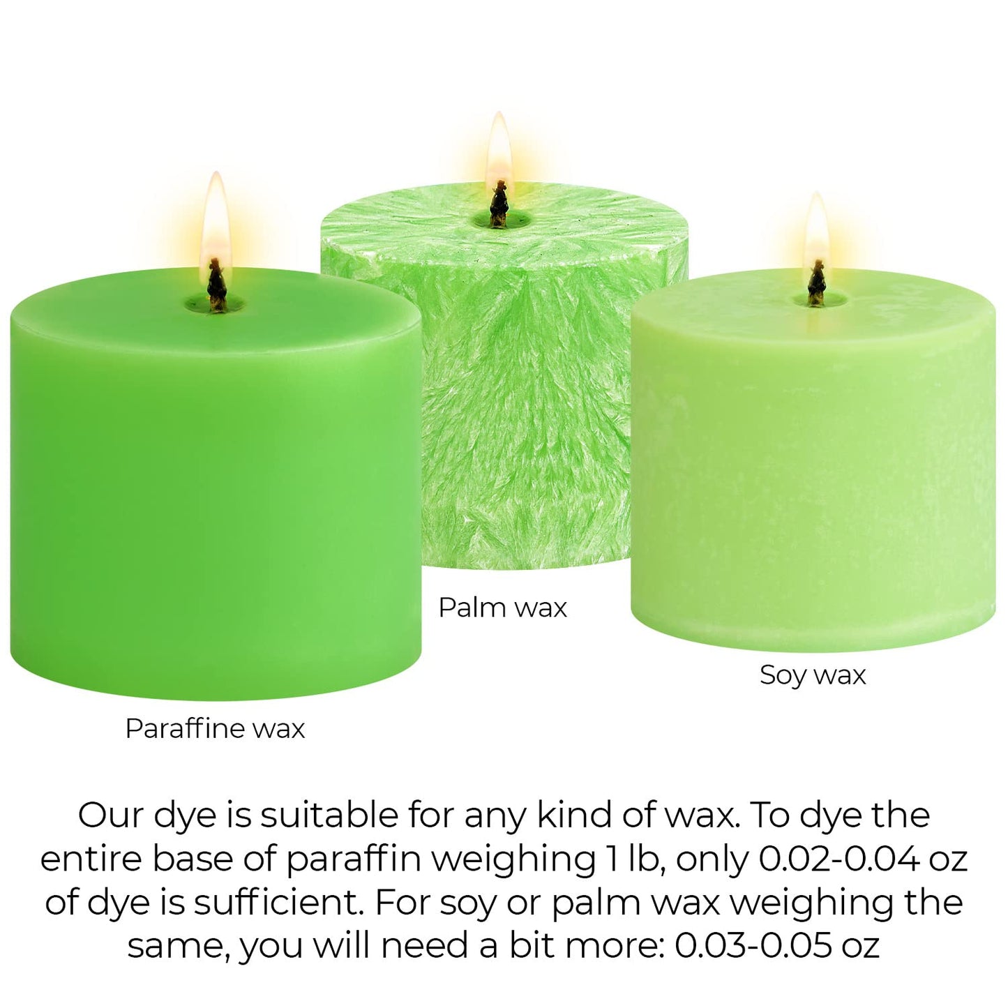 Candle Dyes for Soy Candle Making - Wax Сolor Dye Color Chips for Soy Wax - 16 Popular Colors Wax Dye Flakes