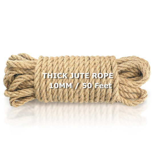 Natural Jute Twine 250 m (805 ft) | 3-Roll Eco Craft & Garden Cord