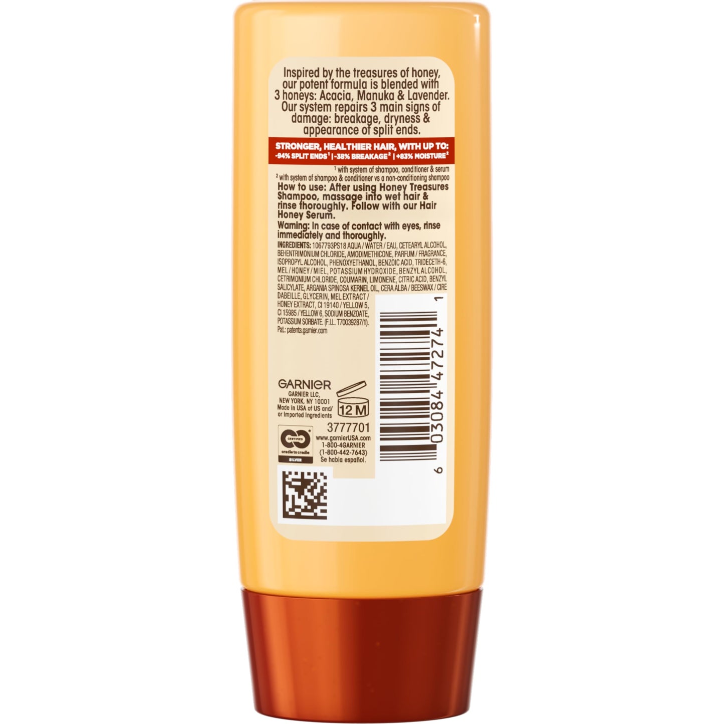Garnier Whole Blends Sulfate Free Remedy Miracle Nectar 10-in-1 Repairing Leave-In Conditoner for All Hair Types, Honey Treasures, 5 Fl Oz, 2 Count (Packaging May Vary)