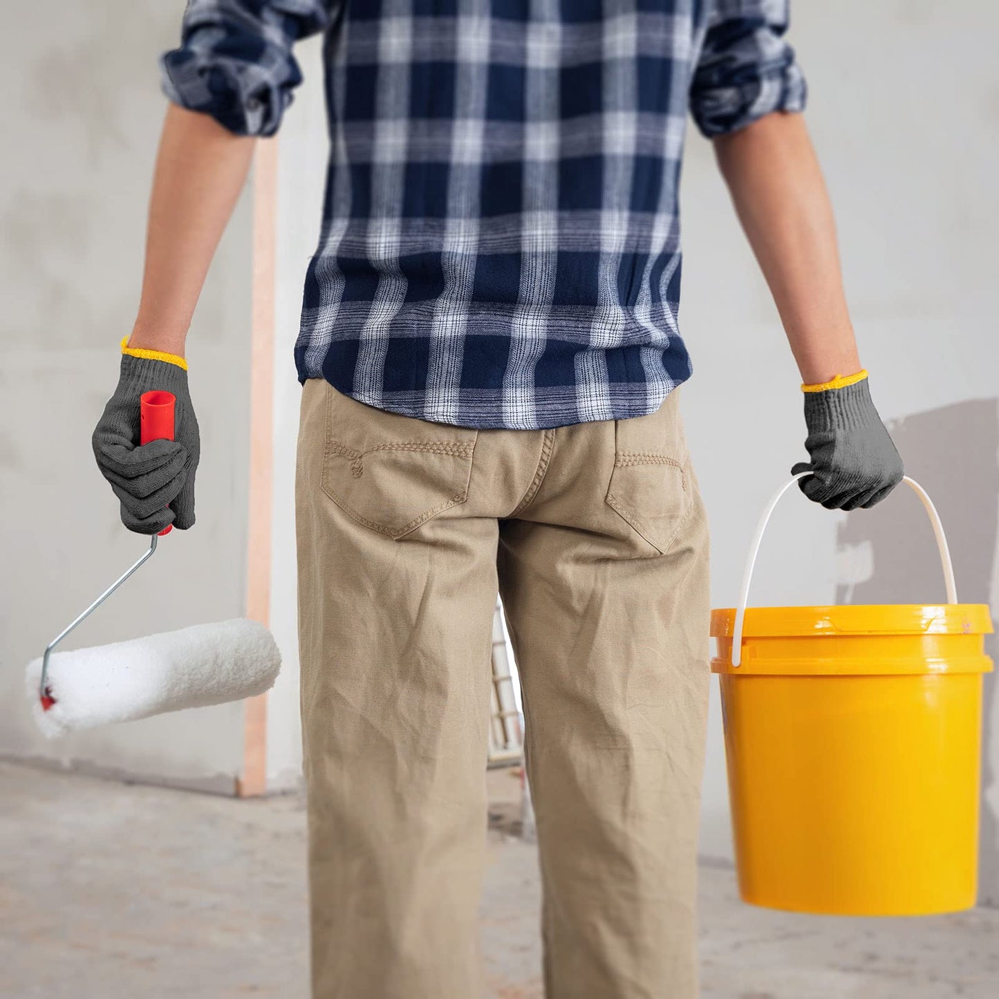 Evridwear Cotton Work Gloves Light-duty String Knit BBQ Glove Liner for Outdoor Cooking, Painting, Gardening 10/200 Pairs