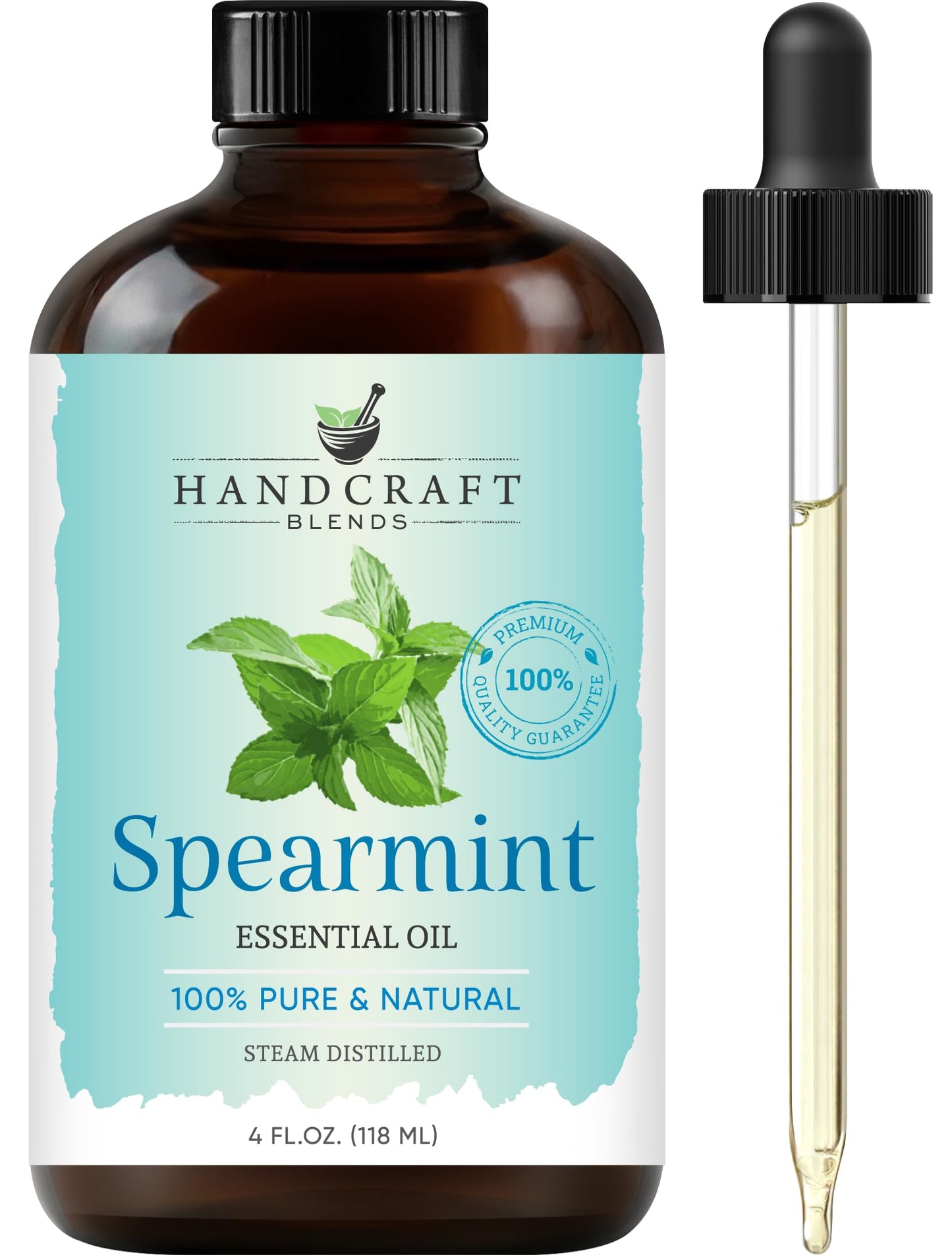 Peppermint Essential Oil - Huge 4 Fl Oz - 100% Pure and Natural - Premium Grade Essential Oil for Diffuser and Aromatherapy