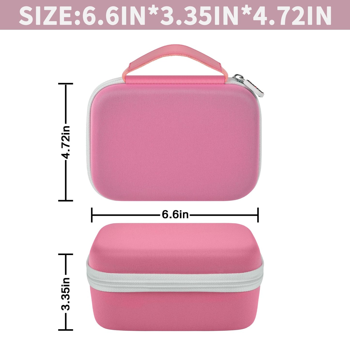 Case Compatible with Phomemo M110 Label Maker - Portable Mini Bluetooth Thermal Label Maker Carrying Storage Bag for Printer Labels, USB Cable and Accessories - Pink (Box Only)