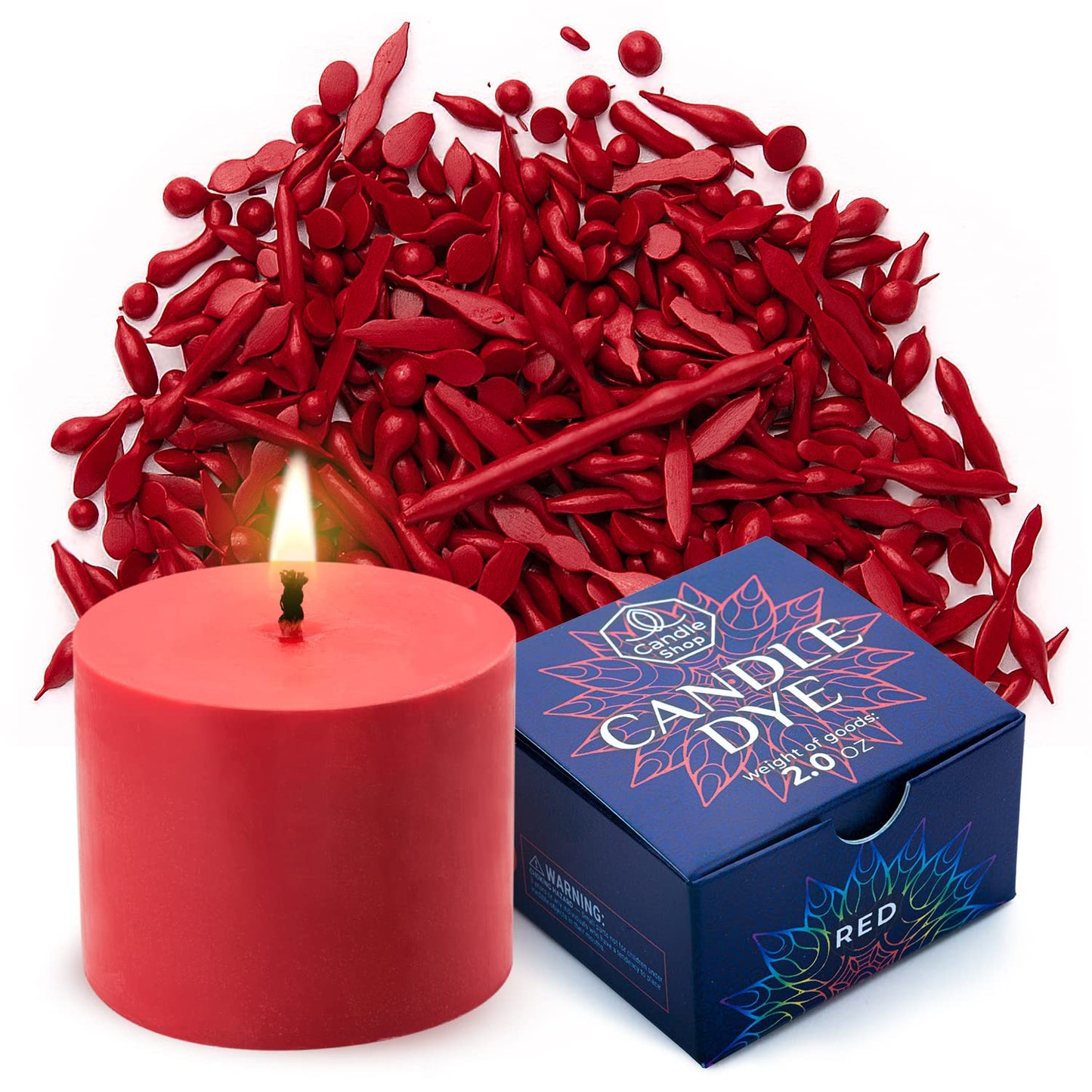 Candle Dyes for Soy Candle Making - Wax Сolor Dye Color Chips for Soy Wax - 16 Popular Colors Wax Dye Flakes