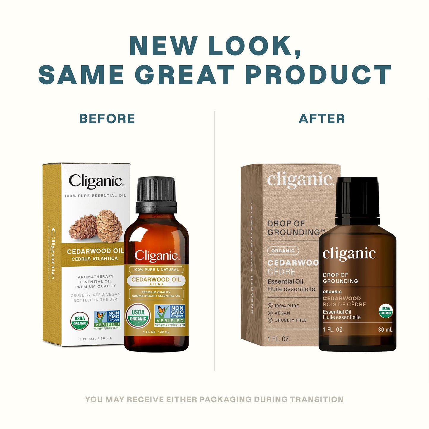 Cliganic Organic Essential Oils Set (Top 5) - 100% Pure Natural - Aromatherapy, Candle Making - Peppermint, Lavender, Eucalyptus, Lemongrass & Orange (Packaging May Vary)