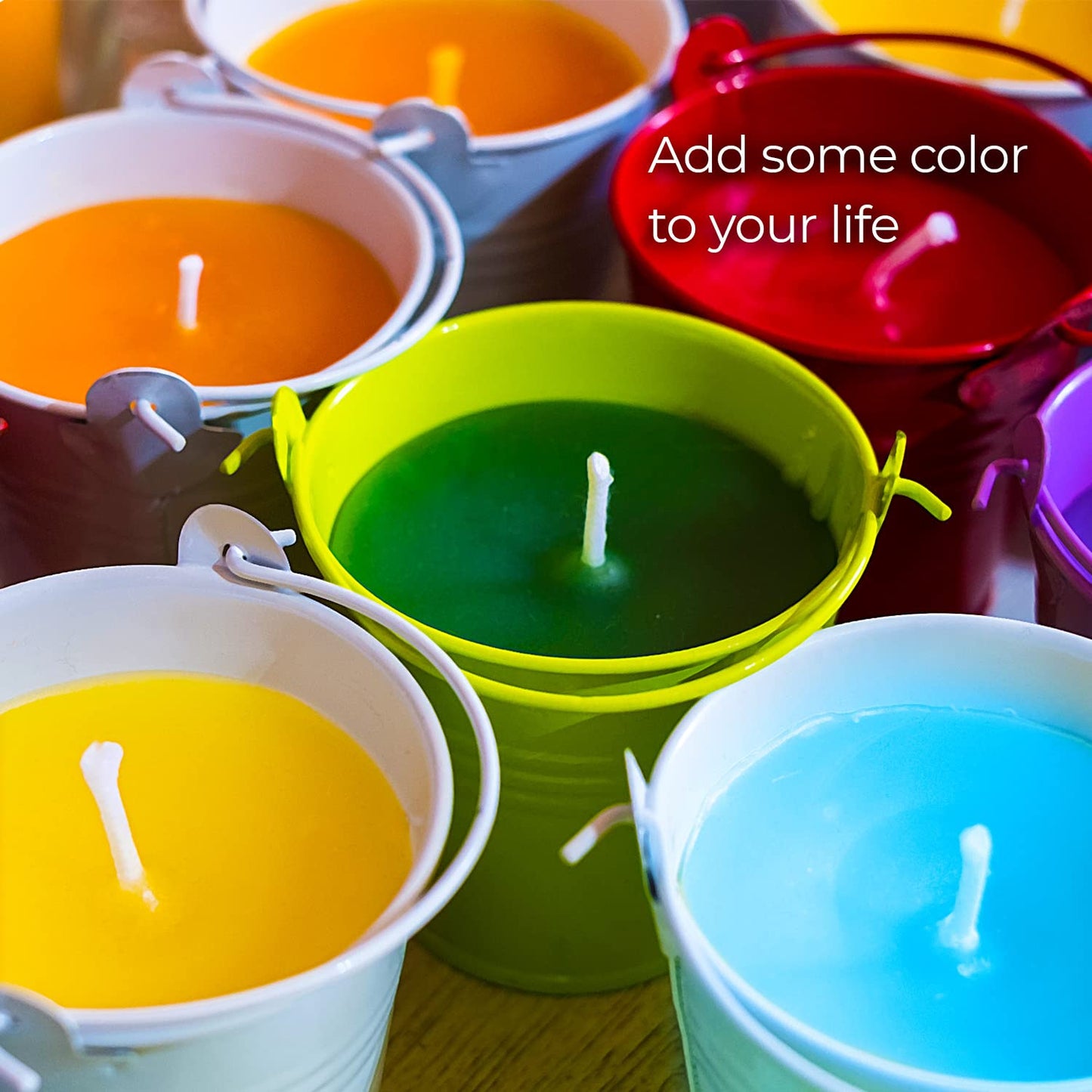 Candle Dyes for Soy Candle Making - Wax Сolor Dye Color Chips for Soy Wax - 16 Popular Colors Wax Dye Flakes