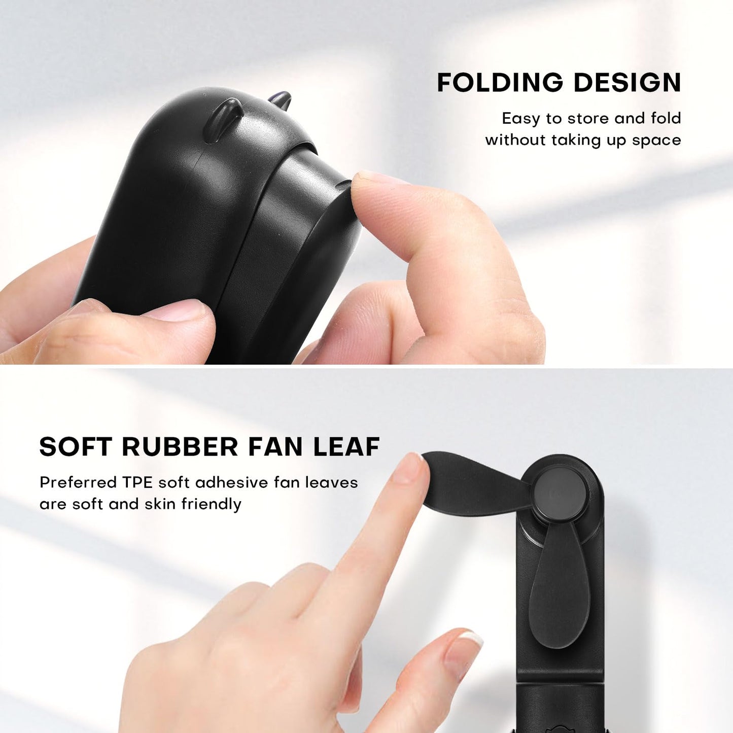 OHLGT Mini Ventilador Portátil: Silencioso, Recargable y Power Bank (9-15h)