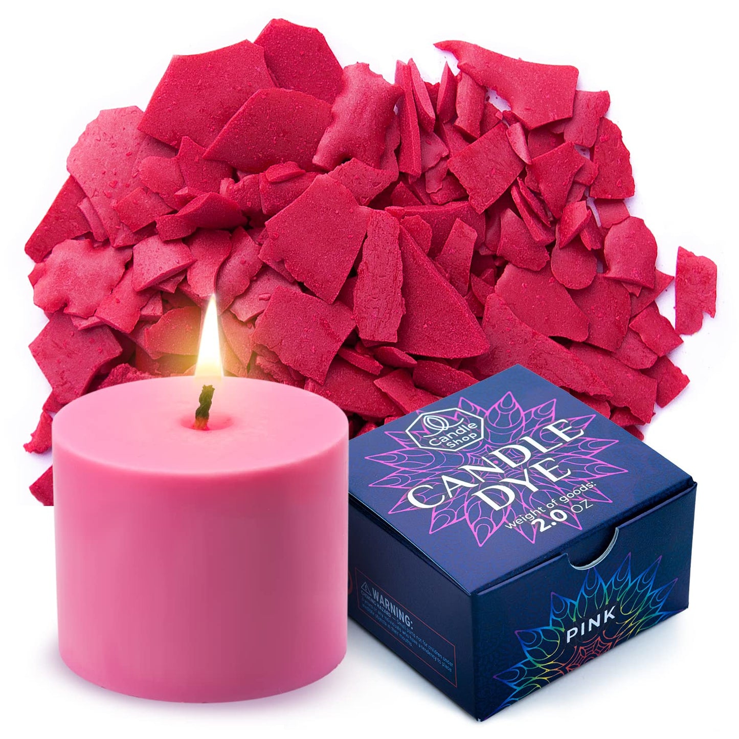 Candle Dyes for Soy Candle Making - Wax Сolor Dye Color Chips for Soy Wax - 16 Popular Colors Wax Dye Flakes