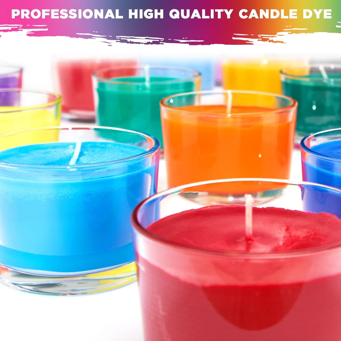 Candle Dyes for Soy Candle Making - Wax Сolor Dye Color Chips for Soy Wax - 16 Popular Colors Wax Dye Flakes