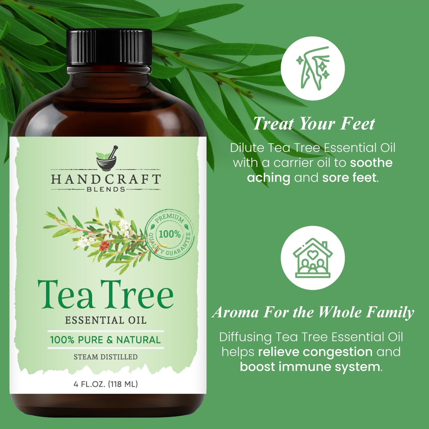 Peppermint Essential Oil - Huge 4 Fl Oz - 100% Pure and Natural - Premium Grade Essential Oil for Diffuser and Aromatherapy
