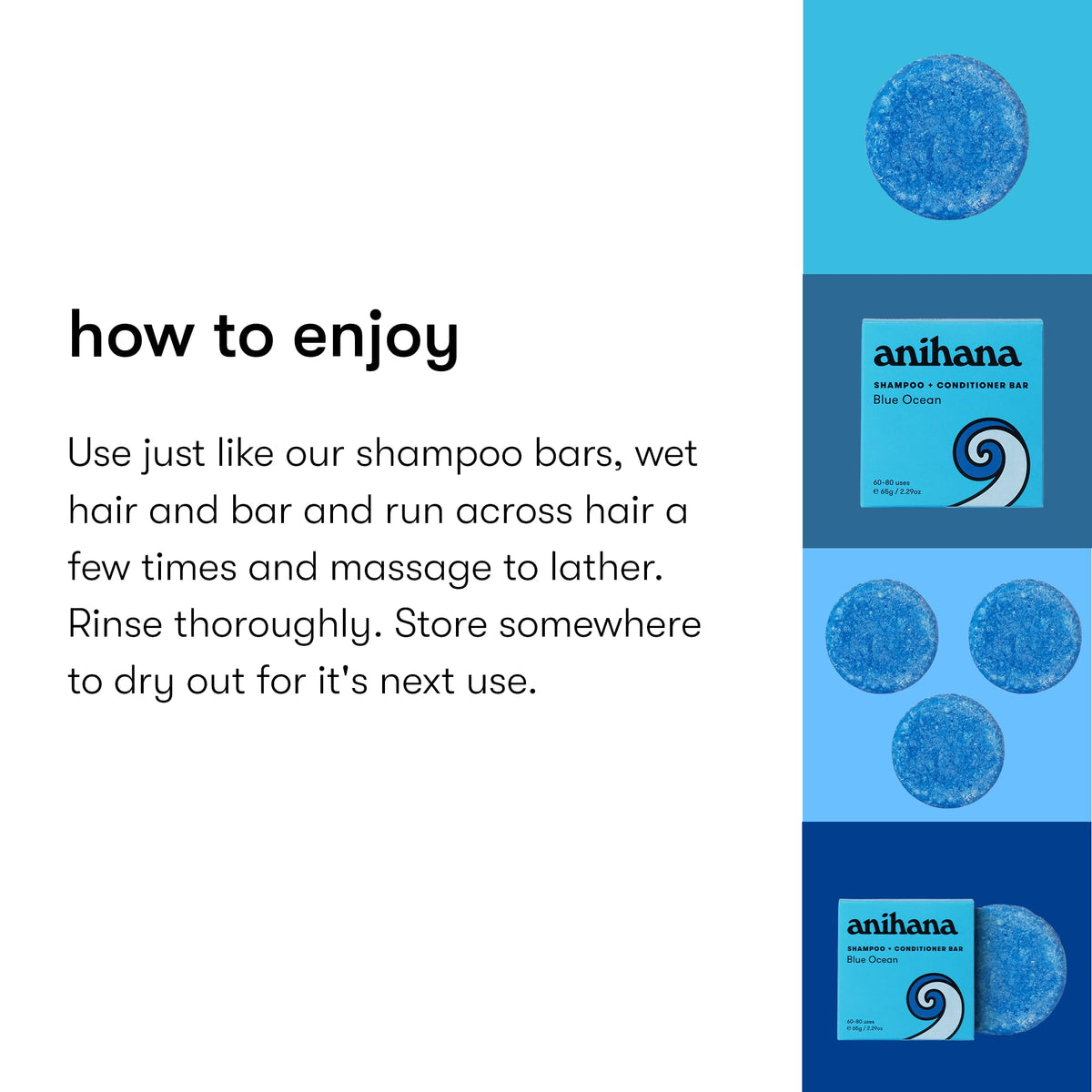 ANIHANA Manuka Honey & Vanilla Conditioner Bar 🌿 | Normal Hair, Natural Shine, Paraben-Free