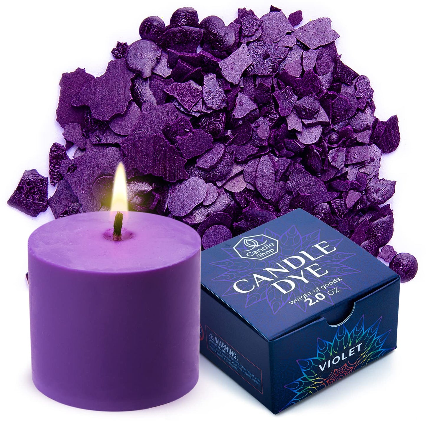 Candle Dyes for Soy Candle Making - Wax Сolor Dye Color Chips for Soy Wax - 16 Popular Colors Wax Dye Flakes