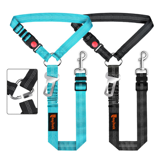 3-in-1 Dog Seat Belt Harness | Removable Car Safety Strap, Reflective Bungee – Safe & Sustainable Travel