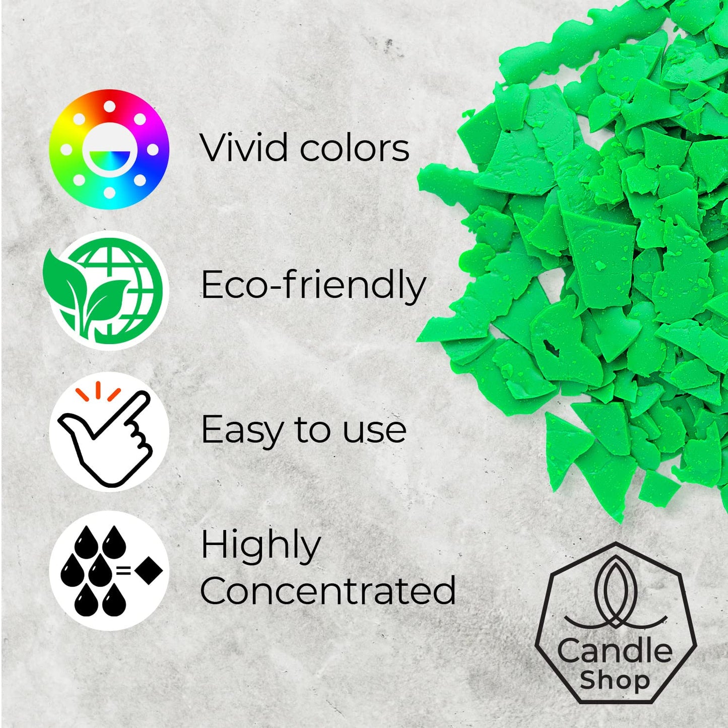 Candle Dyes for Soy Candle Making - Wax Сolor Dye Color Chips for Soy Wax - 16 Popular Colors Wax Dye Flakes