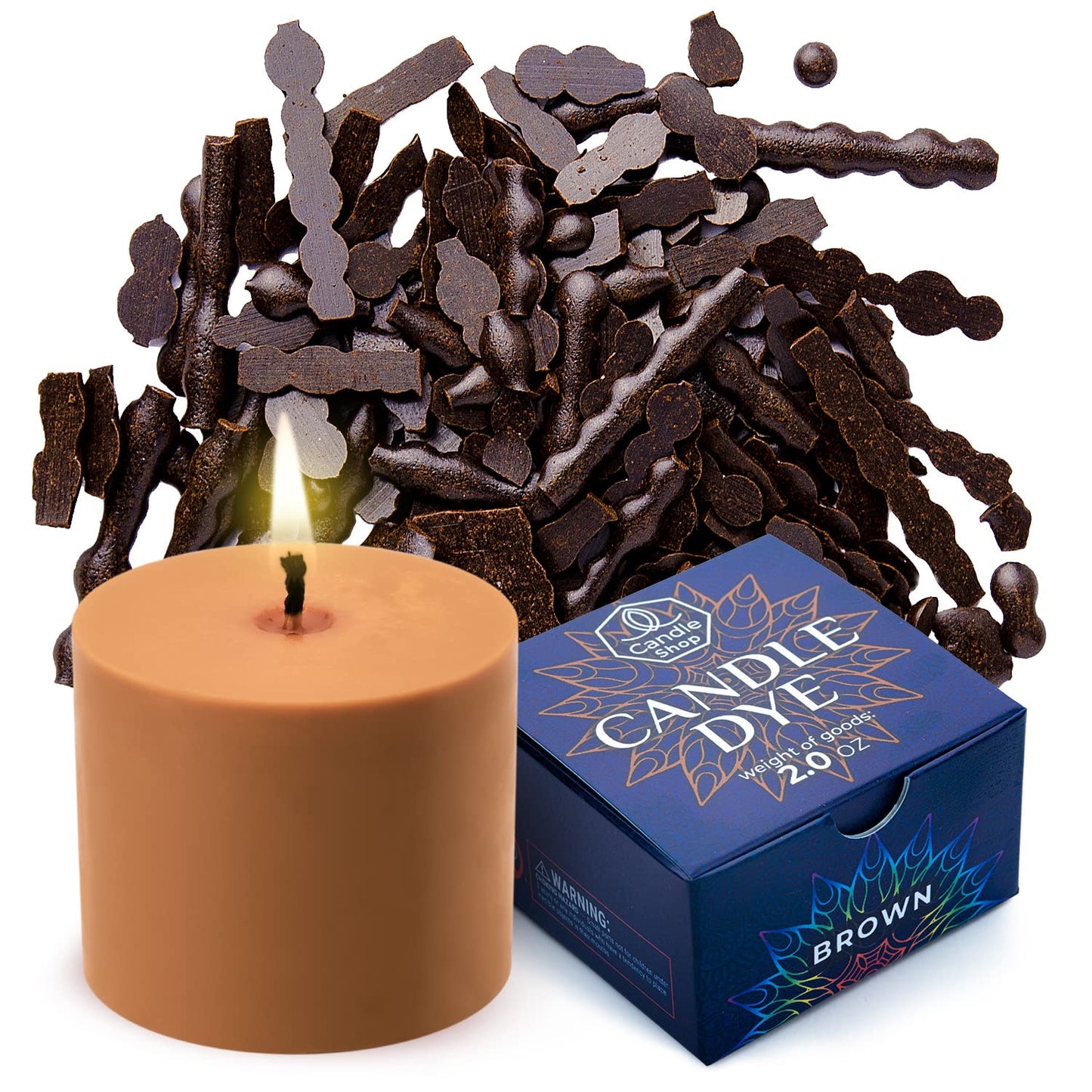 Candle Dyes for Soy Candle Making - Wax Сolor Dye Color Chips for Soy Wax - 16 Popular Colors Wax Dye Flakes