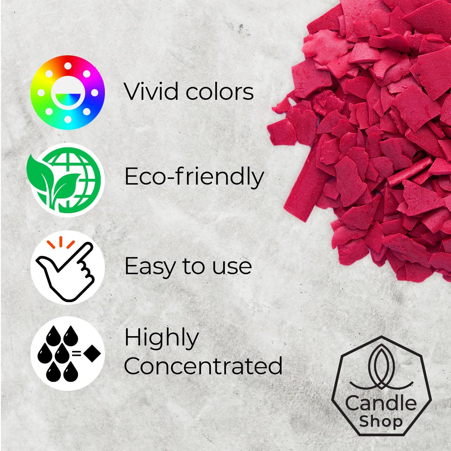 Candle Dyes for Soy Candle Making - Wax Сolor Dye Color Chips for Soy Wax - 16 Popular Colors Wax Dye Flakes