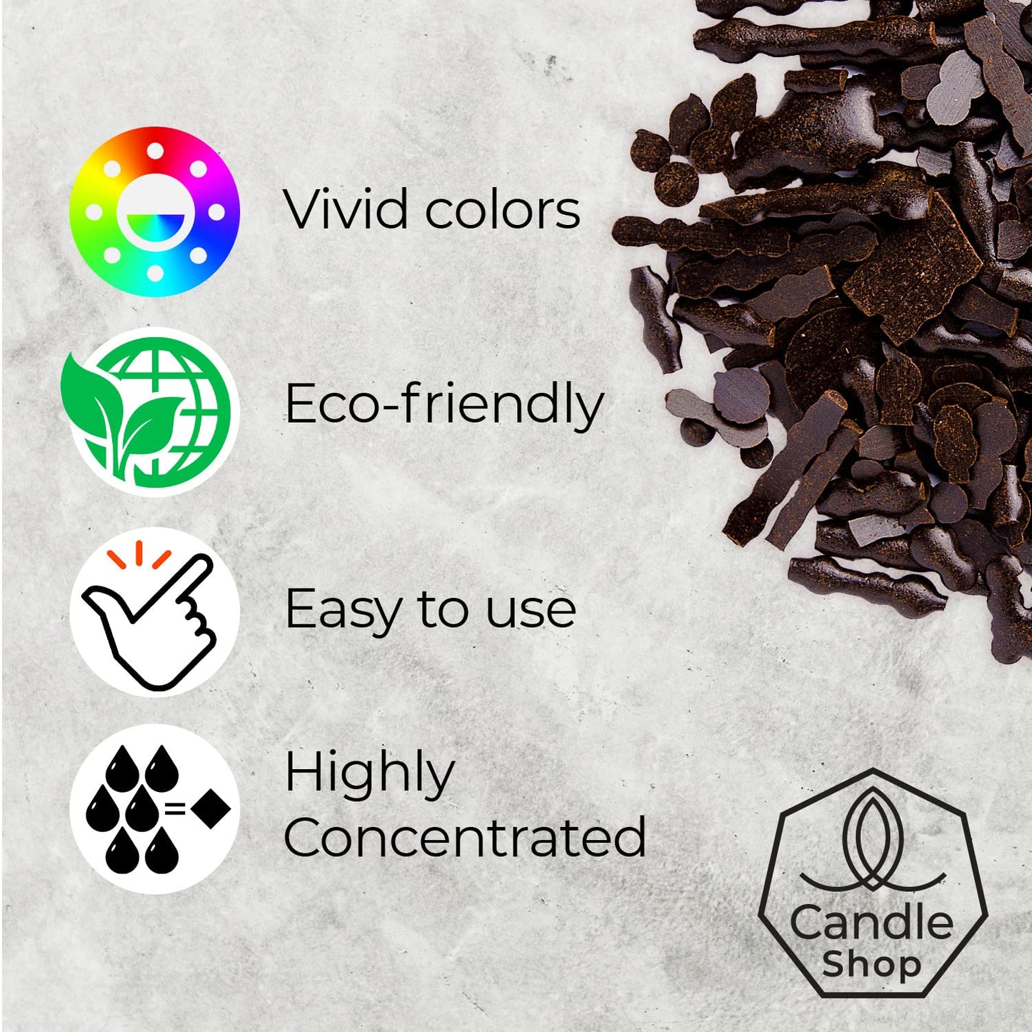 Candle Dyes for Soy Candle Making - Wax Сolor Dye Color Chips for Soy Wax - 16 Popular Colors Wax Dye Flakes