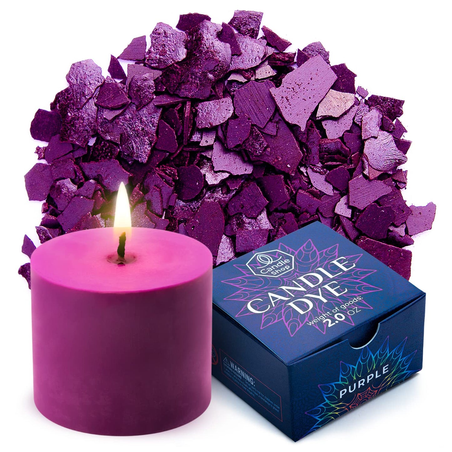 Candle Dyes for Soy Candle Making - Wax Сolor Dye Color Chips for Soy Wax - 16 Popular Colors Wax Dye Flakes